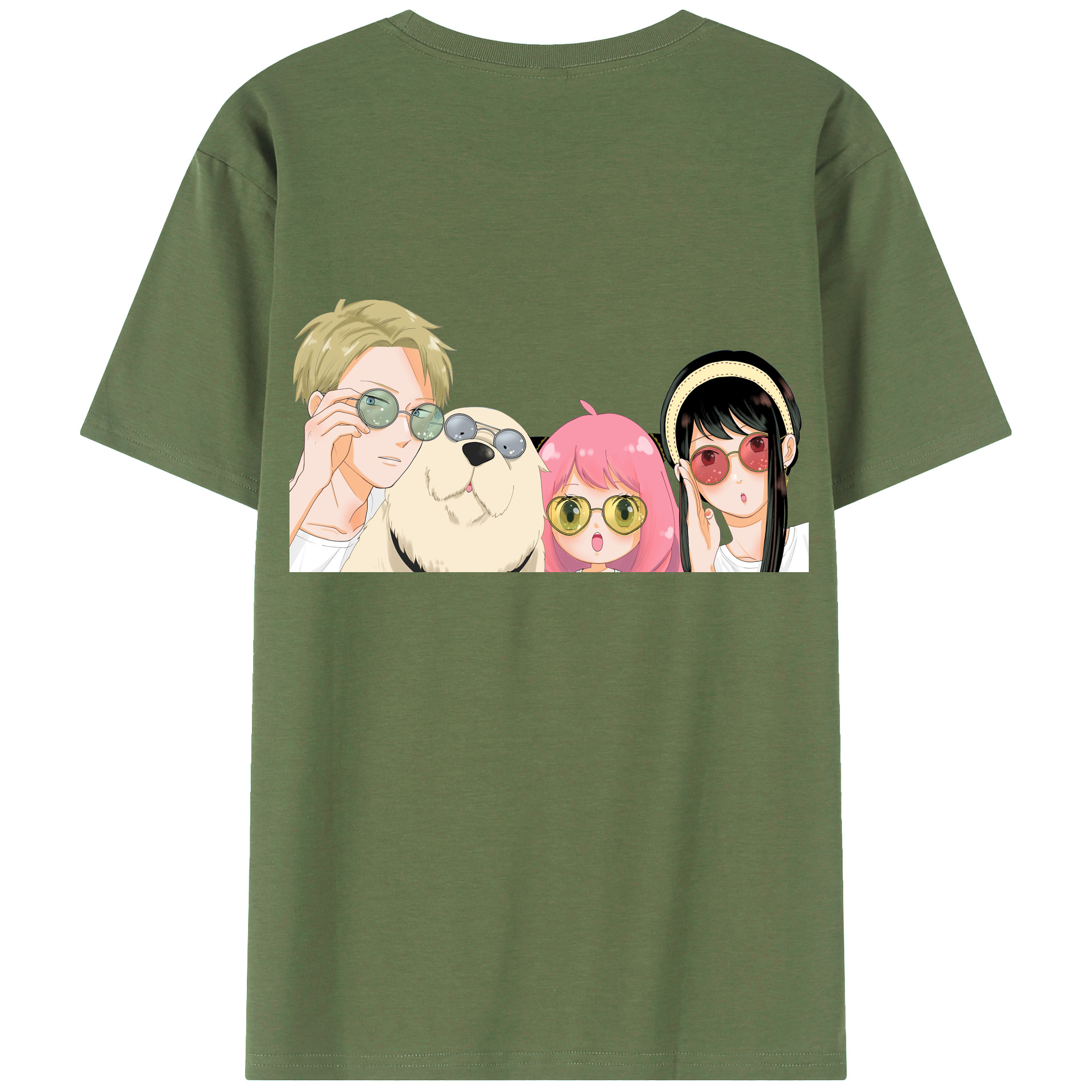 （画像用） SPY×FAMILY间谍家家酒 綿100％ メンズ半袖Tシャツ（バックプリント） 通気性